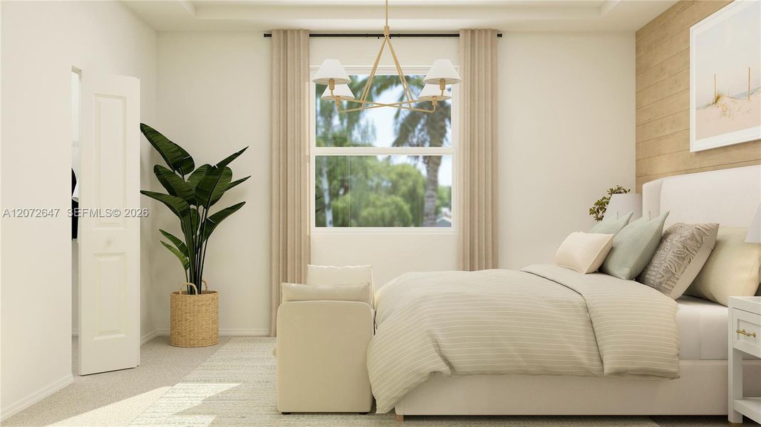 Furnished interior view inside a new home in Le Jardine, Florida City (Image 14).