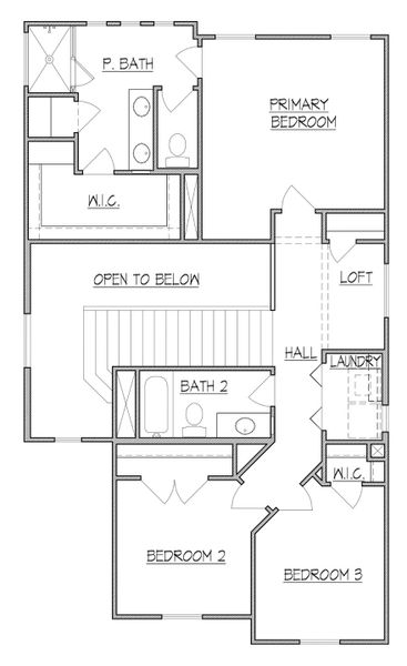 2D floor plan layout for the 1592 by Texas Homes in Trilogy Grove, Leon Valley, TX (Image 4).