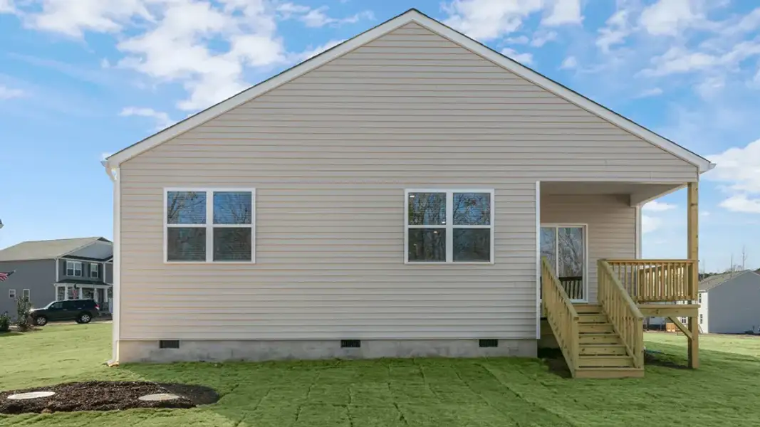 Exterior details and patio area of a home in Baker Farm, Youngsville (Image 20).