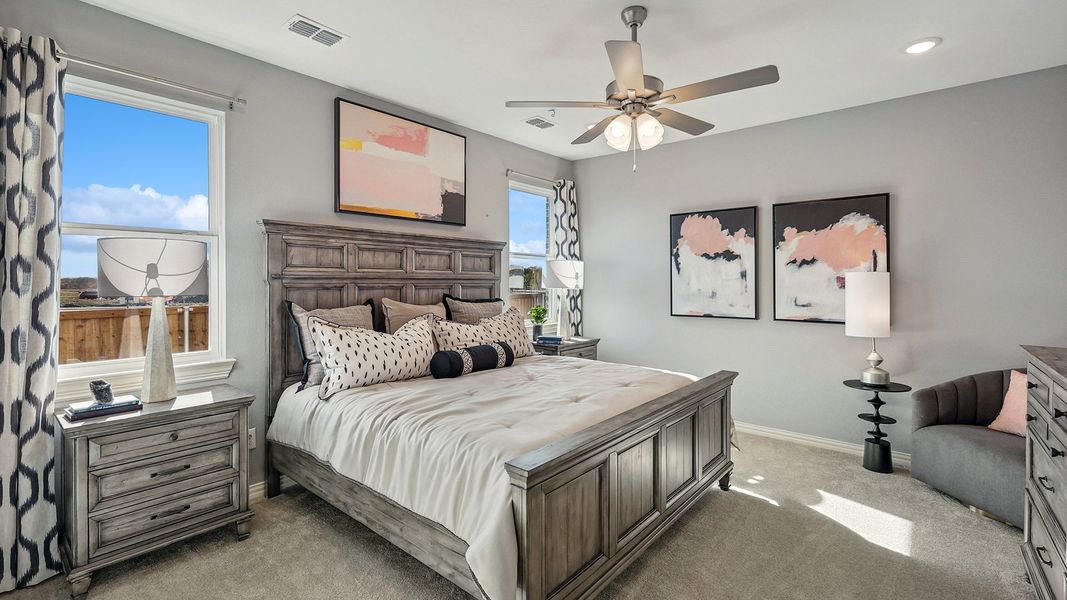 Representative furnished interior of a home built from the Meridian by Brightland Homes in Walden Pond, Forney (Image 13). Representative furnished interior of a home built from the Meridian by Brightland Homes in Walden Pond, Forney (Image 13).