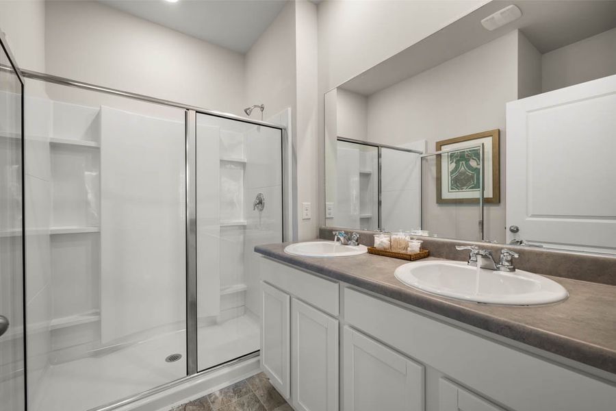 Representative furnished interior of a home built from the Calloway 3 by D.R. Horton in Byrd Village, Graniteville (Image 18).