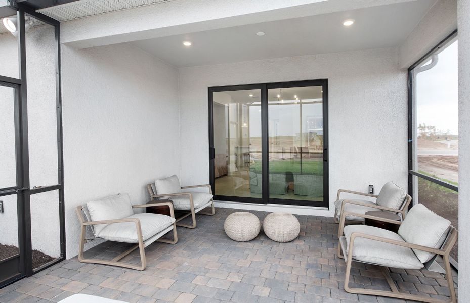 Covered lanai with patio extension option