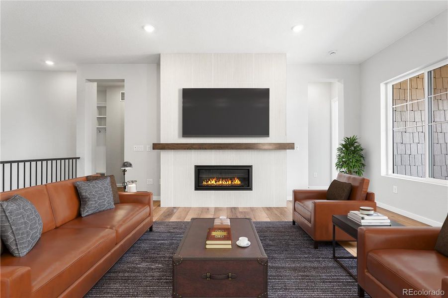Furnished interior view inside a new home in Horizon at Solstice, Littleton (Image 10).