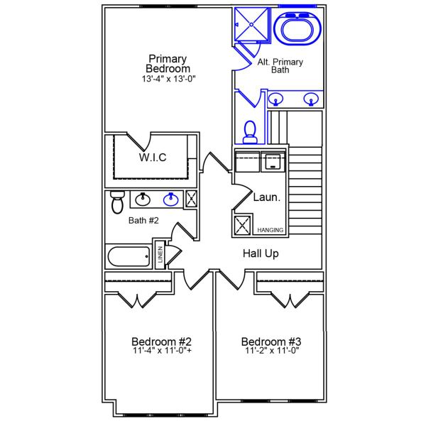 2D floor plan layout of this home in Sweetbrier, Durham, NC (Image 4).