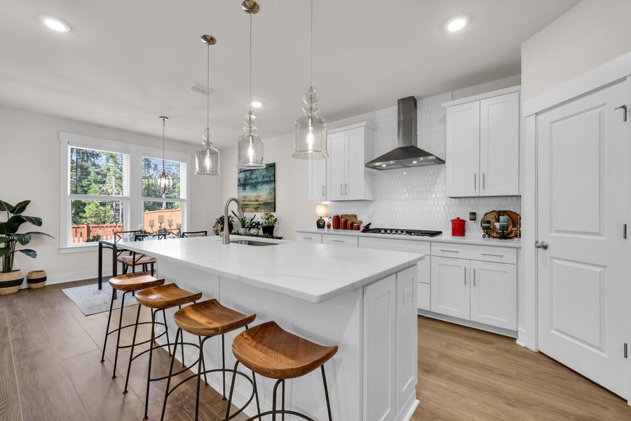 Furnished interior view inside a new home in Jasmine Point at Lakes of Cane Bay, Summerville (Image 32).