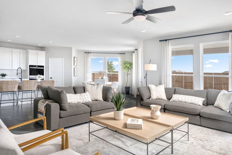 Furnished interior view inside a new home in The Preserve Estates, Justin (Image 4).
