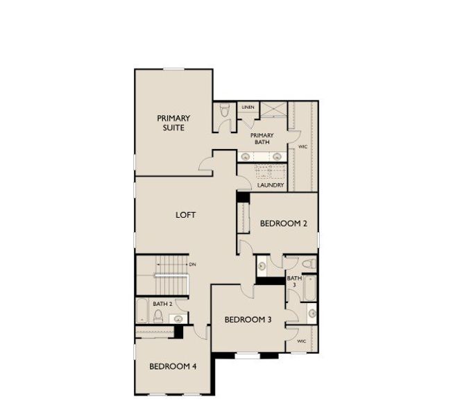 2D floor plan layout for the Laurel by Ashton Woods in Solara, Phoenix, AZ (Image 6).