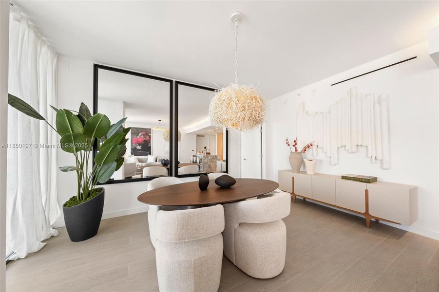 Furnished interior view inside a new home in Five Park, Miami Beach (Image 15).
