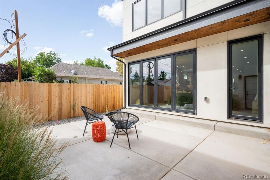 Extended patio great for outdoor dining or indoor/outdoor entertaining