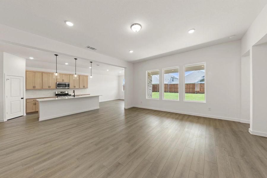 Open Kitchen-Living-Dining Room featuring the Artisan Collection