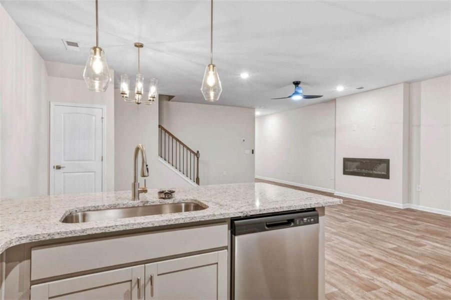 Furnished interior view inside a new home in Parkway James, Snellville (Image 7). Furnished interior view inside a new home in Parkway James, Snellville (Image 7).
