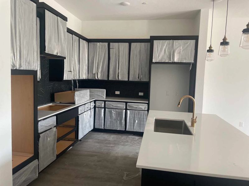 Kitchen Construction Progress featuring the Noir Collection Kitchen Construction Progress featuring the Noir Collection