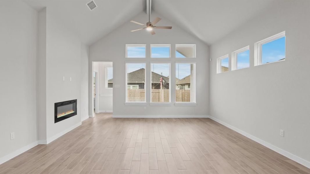 Representative unfurnished interior of a home built from the Dayton by Chesmar Homes in Lariat, Liberty Hill (Image 13).