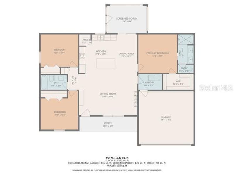 2D floor plan layout of this home in , Ocala, FL (Image 3).