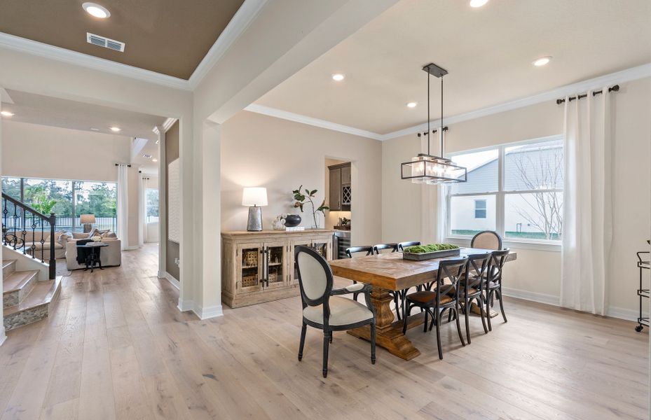 Furnished interior view inside a new home in Foothills Preserve, Mount Dora (Image 6). Furnished interior view inside a new home in Foothills Preserve, Mount Dora (Image 6).