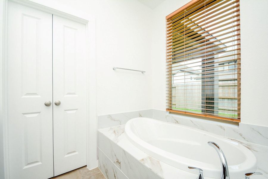 Relax in the soaking tub after a long day. Relax in the soaking tub after a long day.