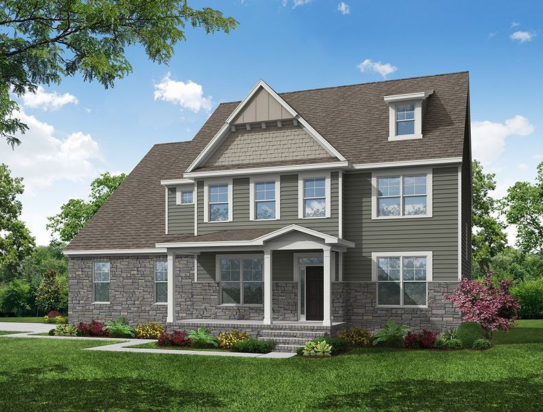 Representative exterior photo of a completed home built from the Roanoke by Eastwood Homes in High Springs, Clayton, NC (Image 10).