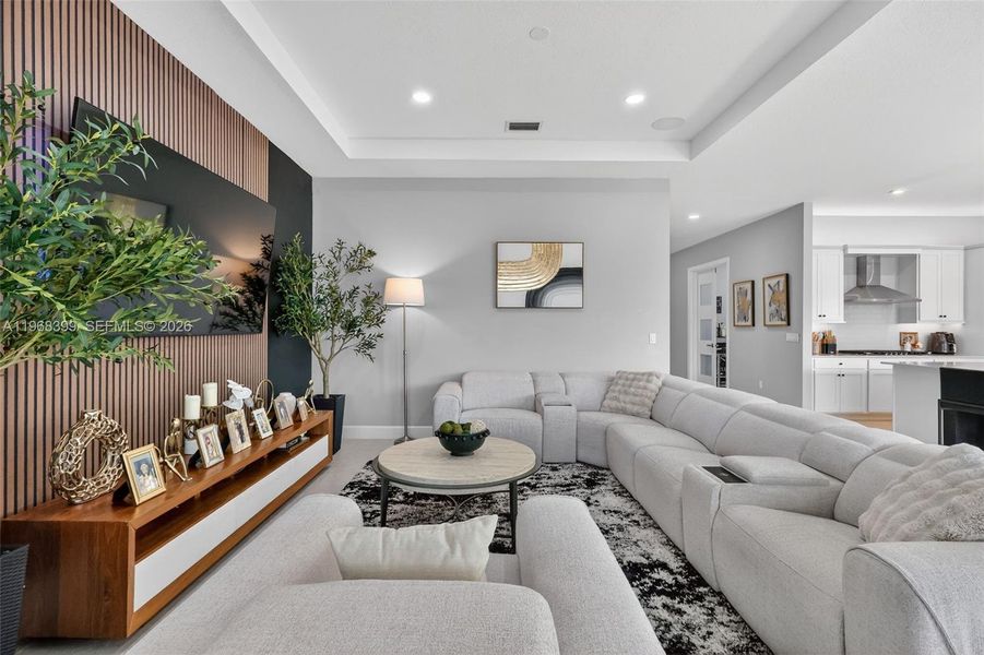 All living room furniture conveys with the sale. Except tv.