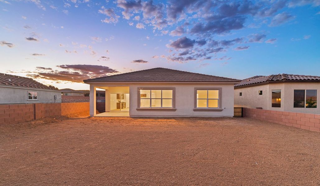 Exterior details and patio area of a home in Solterra, Green Valley (Image 17).