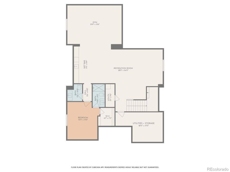 2311 S Josephine - lower level floor plan