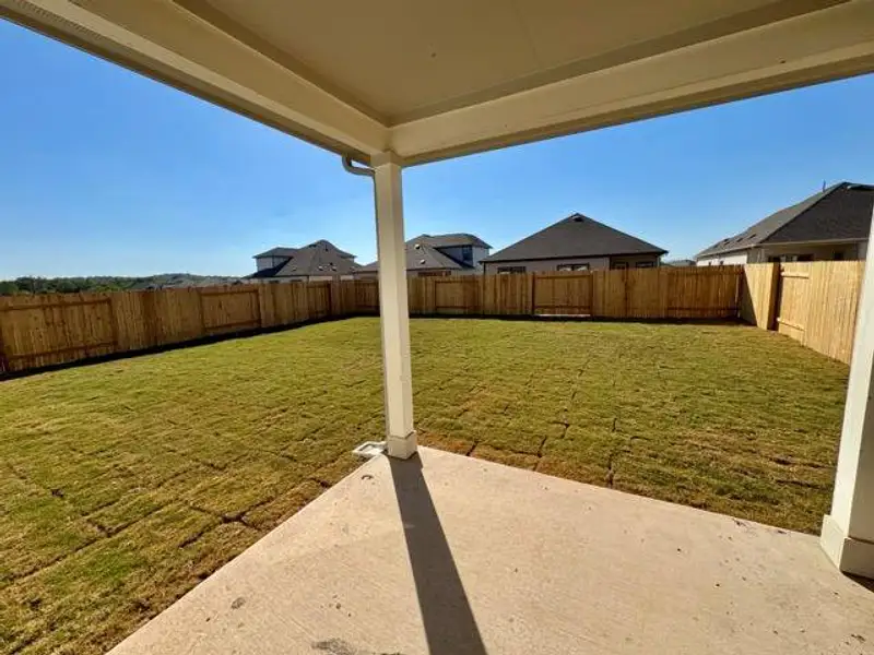 Rear Covered Patio and Private Backyard