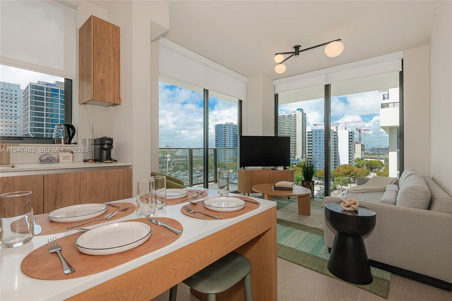 Furnished interior view inside a new home in , Miami (Image 4).
