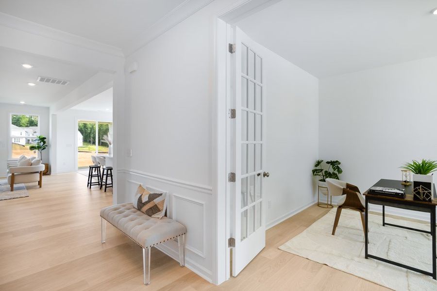 Representative furnished interior of a home built from the Leland by Taylor Morrison in Stafford at Langtree, Mooresville (Image 6).