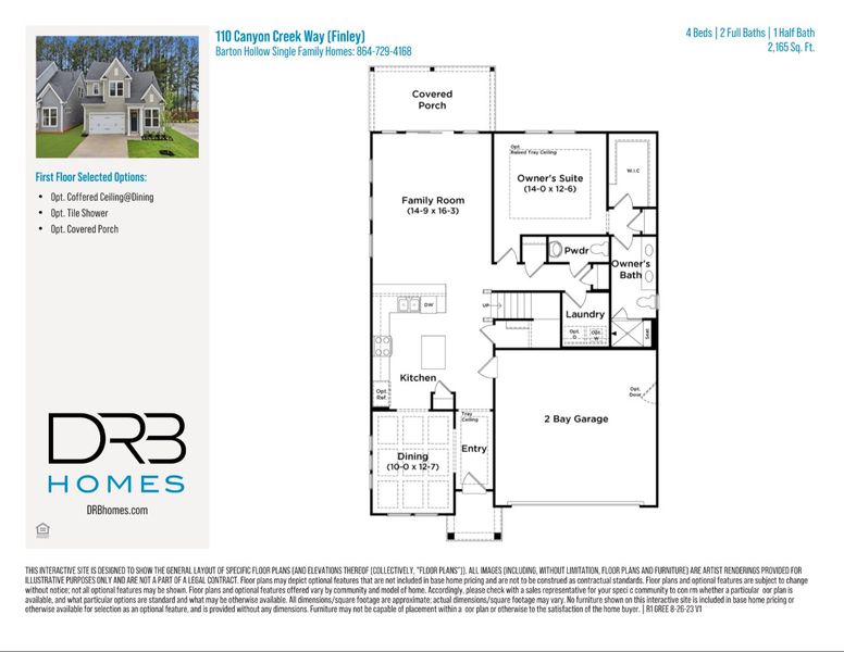 2D floor plan layout of this home in Barton Hollow Single Family Homes, Fountain Inn, SC (Image 5). 2D floor plan layout of this home in Barton Hollow Single Family Homes, Fountain Inn, SC (Image 5).