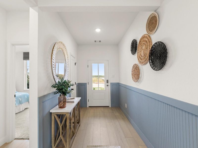 Furnished interior view inside a new home in Mercer Meadows, Royse City (Image 4).