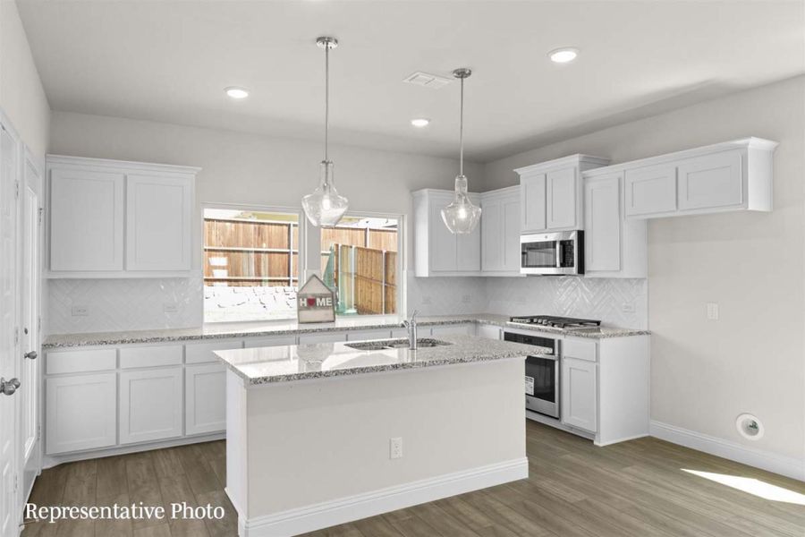 Furnished interior view inside a new home in Keeneland, Aubrey (Image 5).