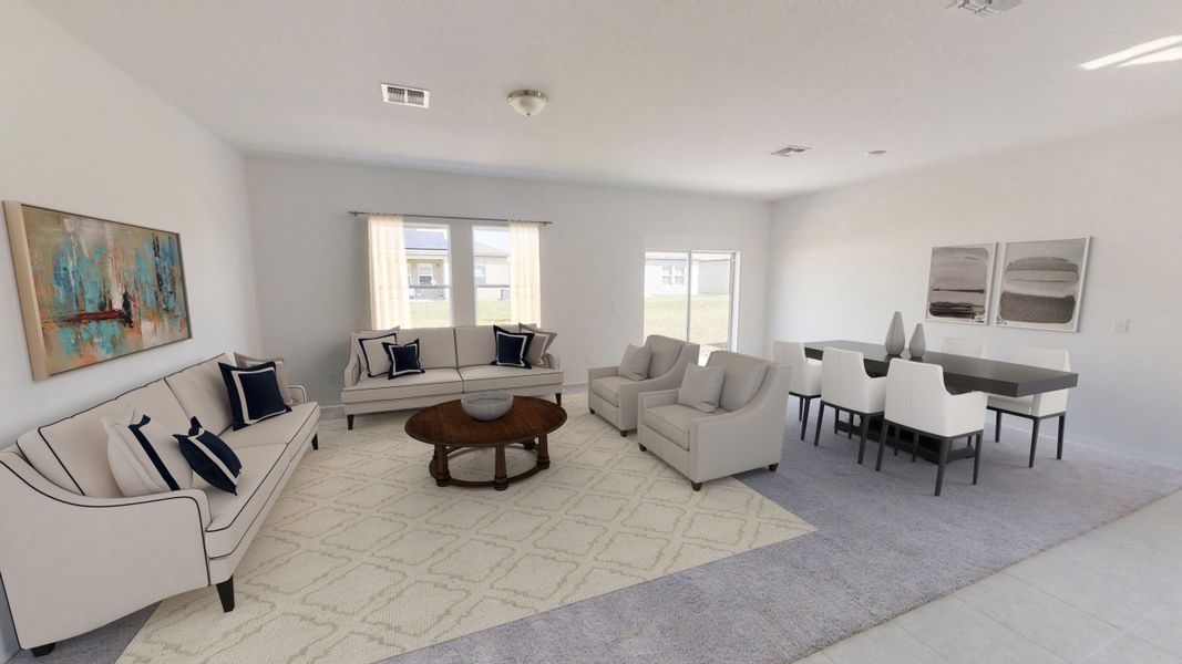 Representative furnished interior of a home built from the Polaris by Starlight Homes in Hawks Run, Kissimmee (Image 6).
