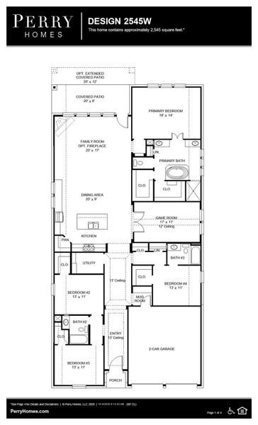 2D floor plan layout of this home in Evergreen 50', Conroe, TX (Image 4).