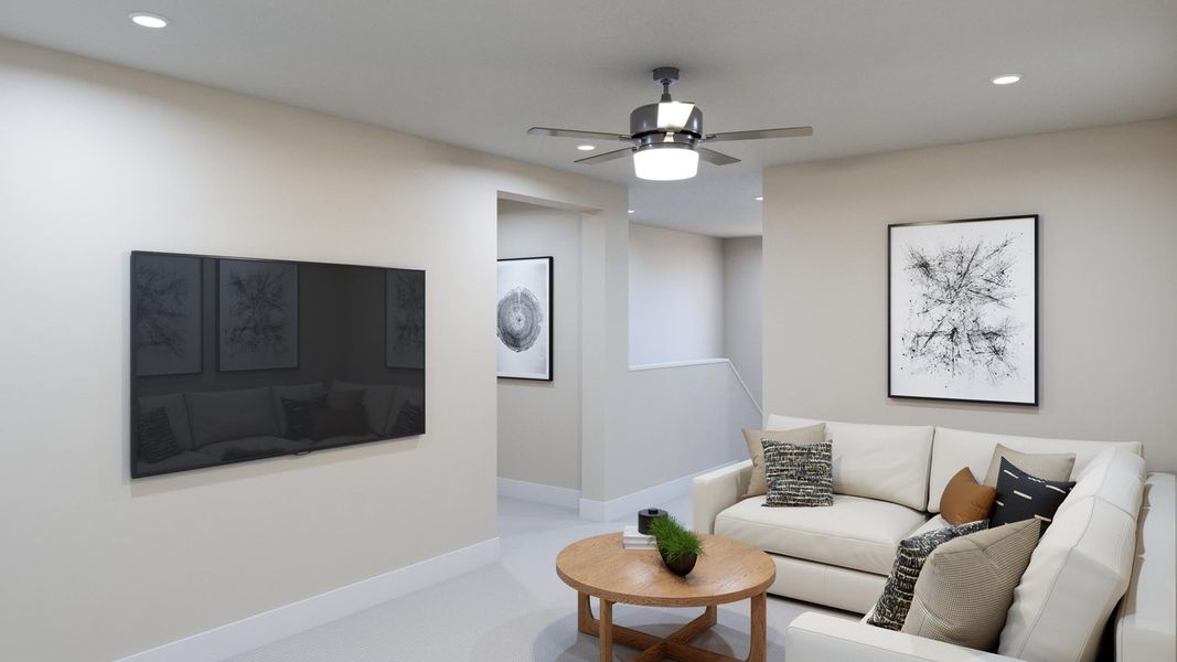 Representative furnished interior of a home built from the Palm by Risewell Homes in Cypress Bluff, Groveland (Image 8).