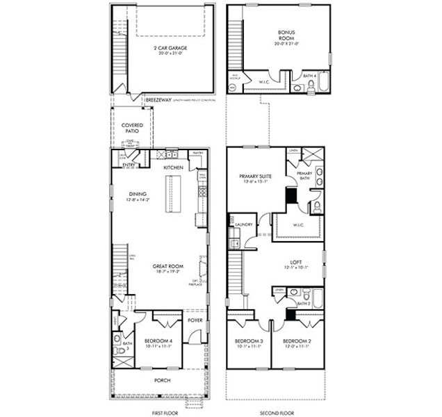 2D floor plan layout of this home in Poplar Farms, Franklin, TN (Image 3).