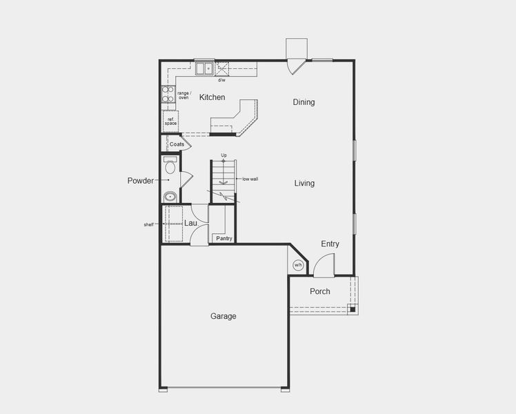 2D floor plan layout for the Plan 1908 by KB Home in Knox Ridge, Converse, TX (Image 10). 2D floor plan layout for the Plan 1908 by KB Home in Knox Ridge, Converse, TX (Image 10).