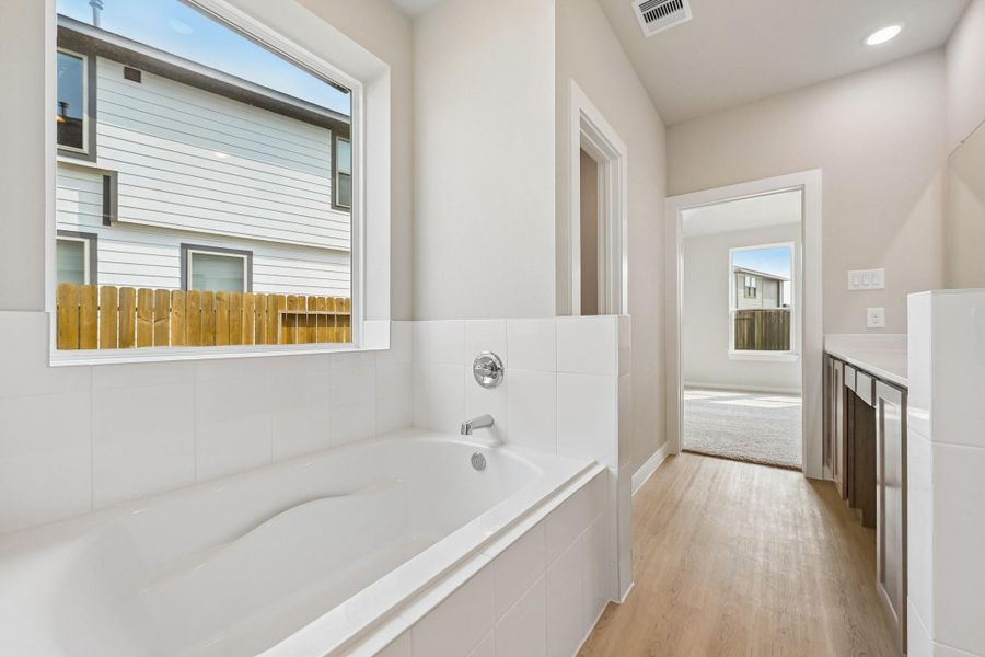 Furnished interior view inside a new home in Granger Pines, Conroe (Image 6).