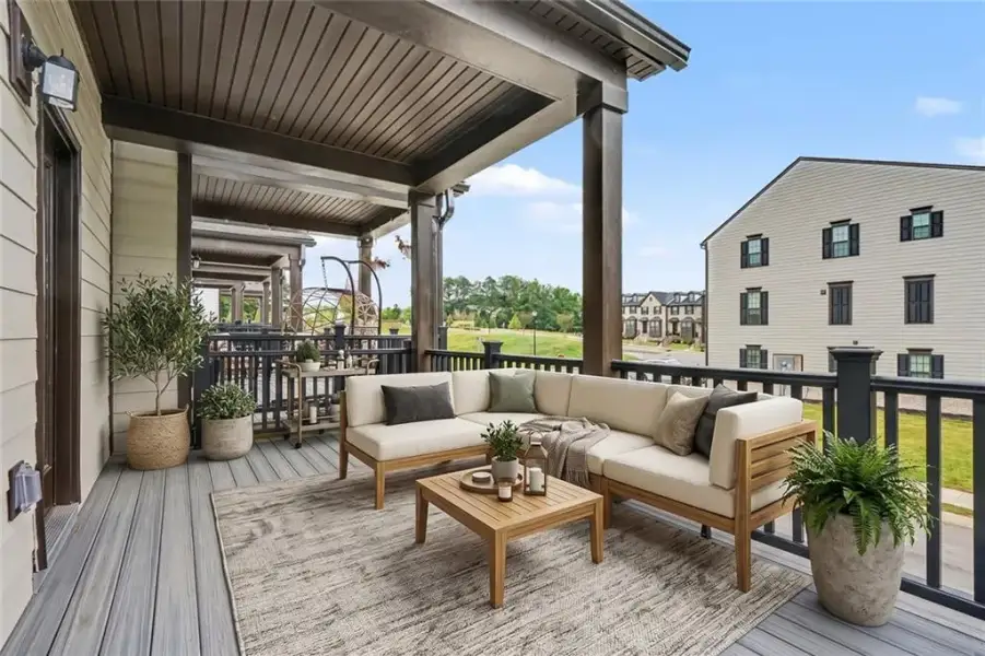 Exterior details and patio area of a home in , Lawrenceville (Image 3).