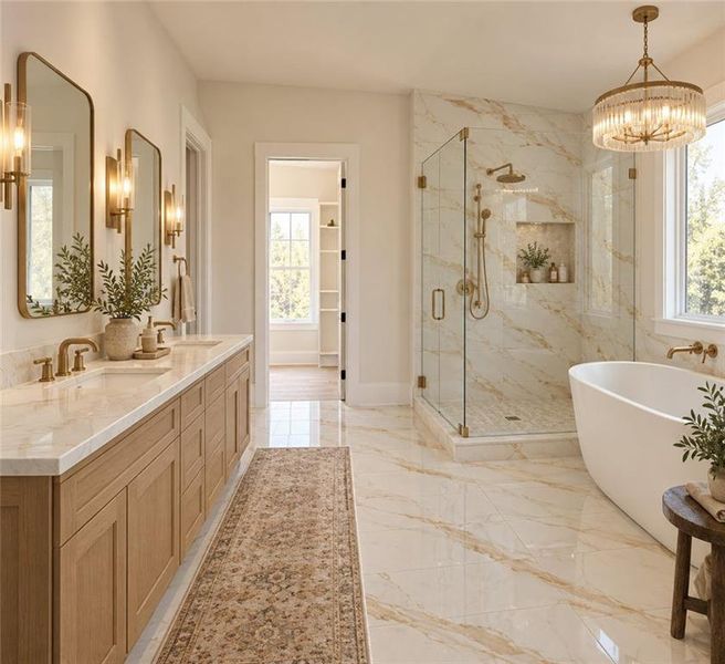 Furnished interior view inside a new home in , Clermont (Image 7).