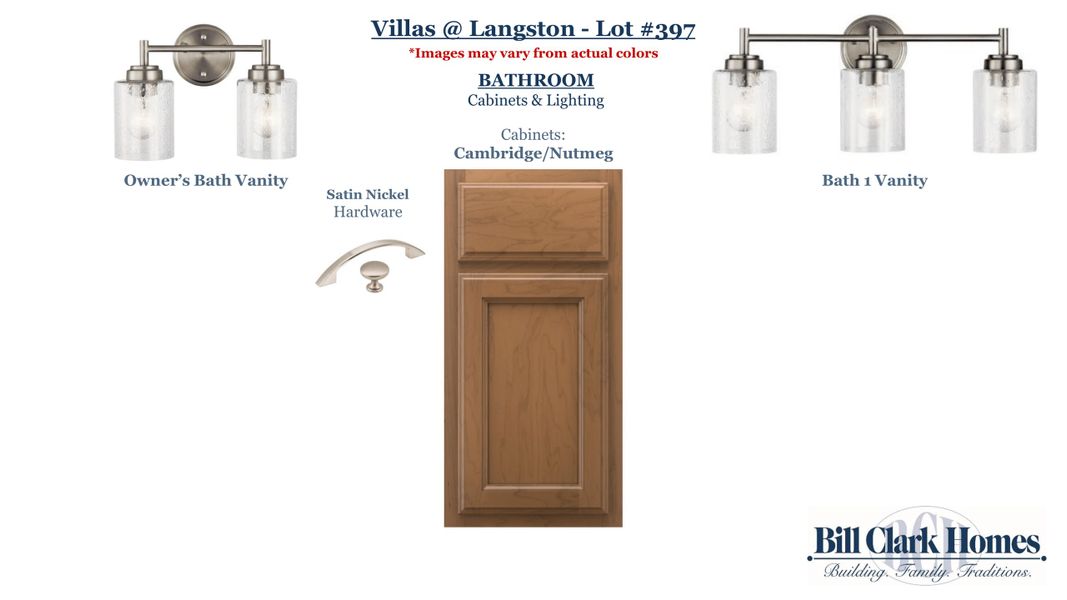 Sample of building materials used in homes in The Villas at Langston Farms, Winterville (Image 4).