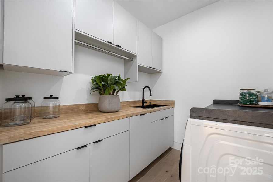 Upper-level laundry room.