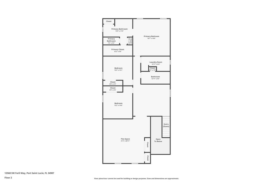 2D floor plan layout of this home in , Port St. Lucie, FL (Image 5).
