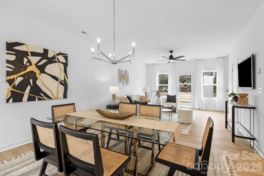 Furnished interior view inside a new home in , Charlotte (Image 11).