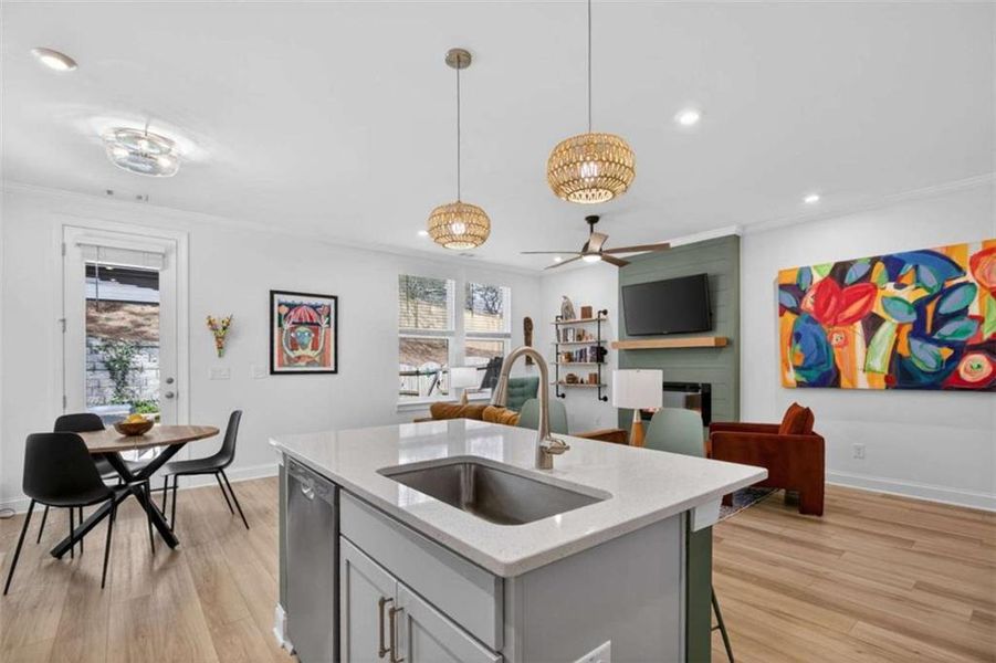 Furnished interior view inside a new home in The Village at Towne Lake, Woodstock (Image 14).