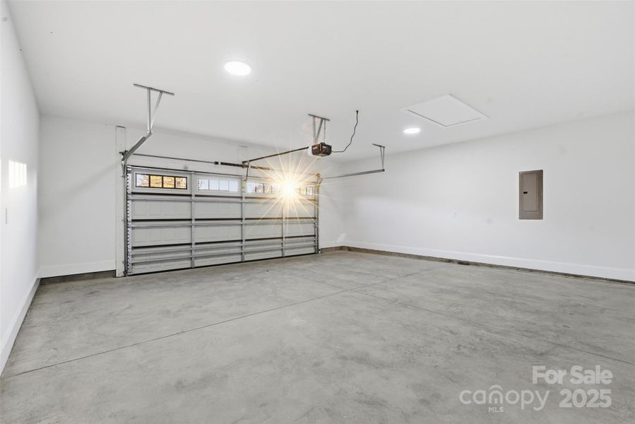 *representative photo- oversized 2 car garage- great for storage!