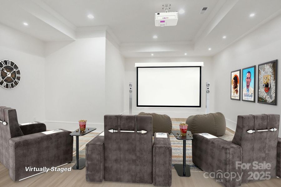 Media Room Virtually Staged