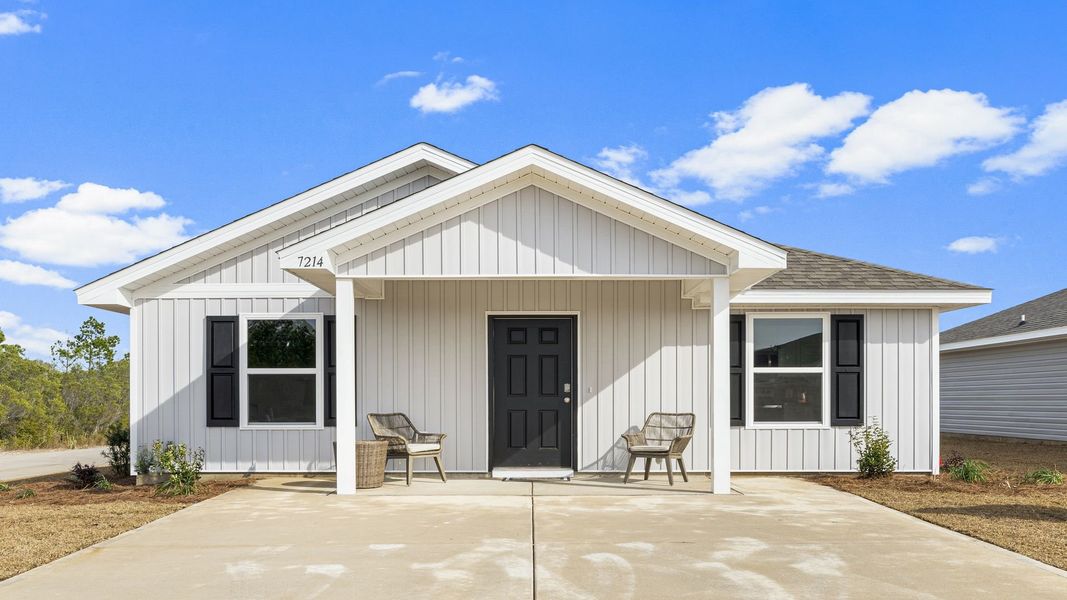 Representative exterior photo of a completed home built from the Callaway by D.R. Horton in Sunny Hills, Chipley, FL (Image 2).