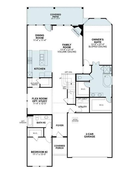 2D floor plan layout of this home in Summerview, Fulshear, TX (Image 3).
