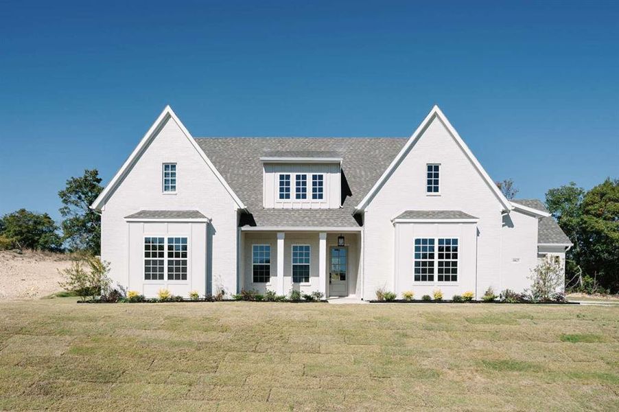 Front exterior of a new home in , Weatherford, TX, highlighting curb appeal (Image 1).