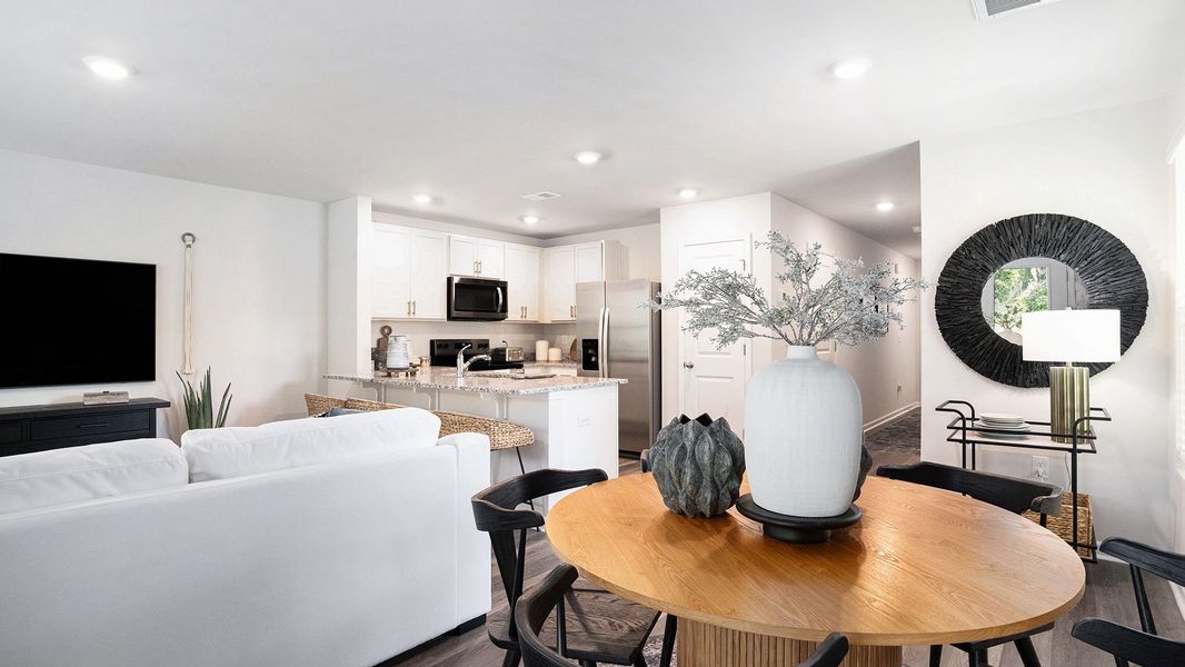 Furnished interior view inside a new home in The Townes at Amber Bluff, Conway (Image 12).