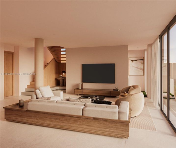 Furnished interior view inside a new home in , Miami (Image 2). Furnished interior view inside a new home in , Miami (Image 2).